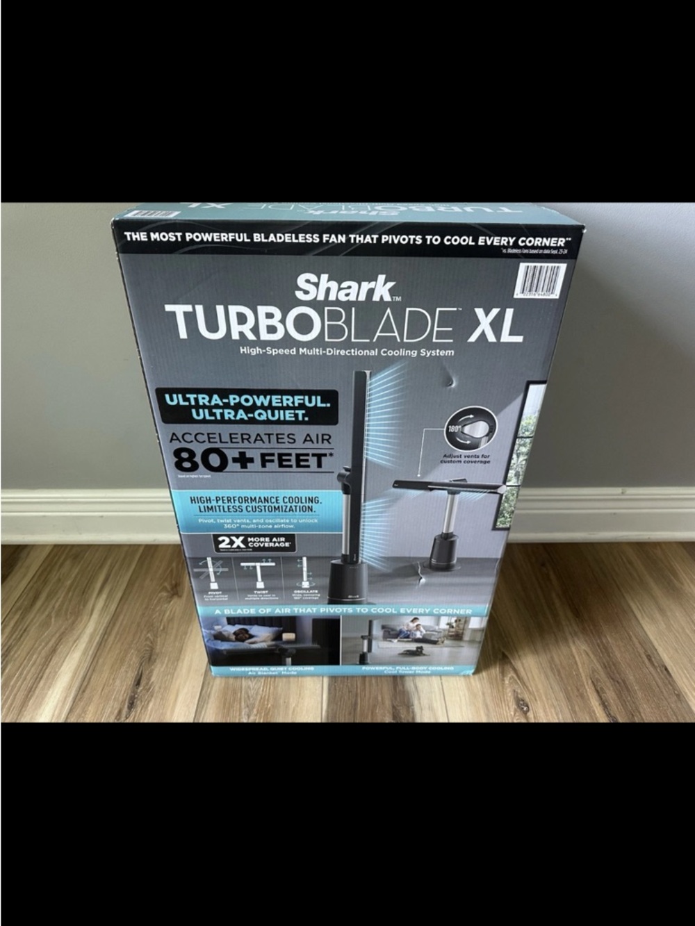 Shark TurboBlade XL Bladeless Tower Fan 180° Pivot 80FT Range Ultra Quiet Refurb